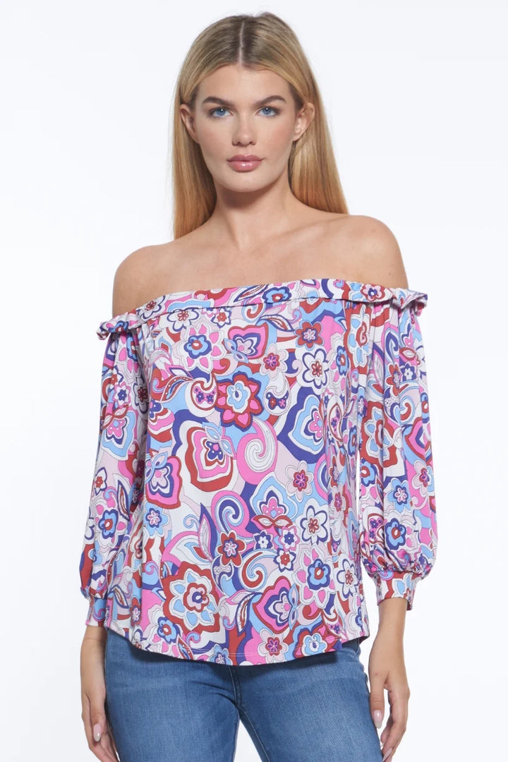 Wilson Ruffled Edge Off The Shoulder Luxe Top
