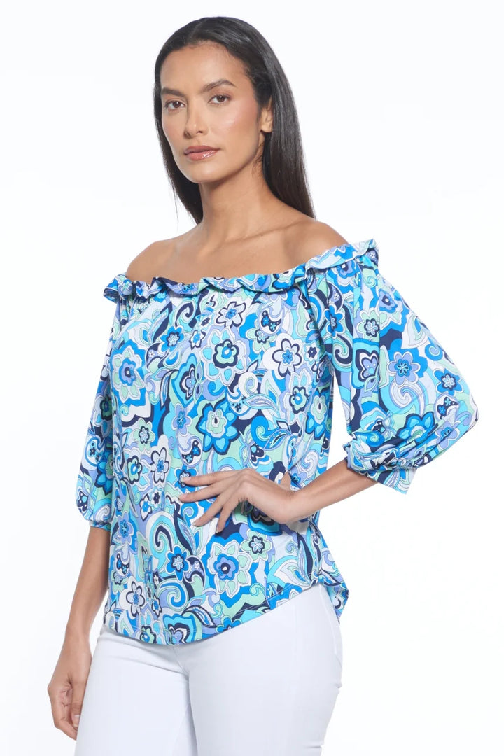 Wilson Ruffled Edge Off The Shoulder Luxe Top