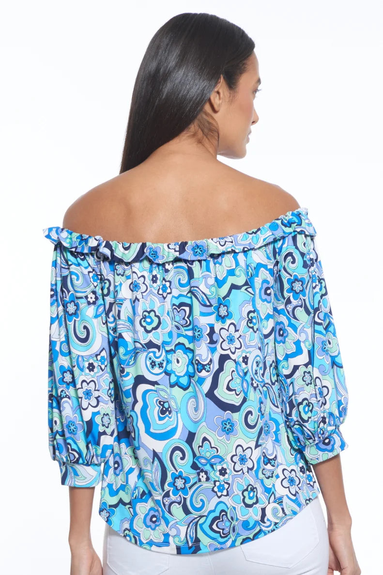 Wilson Ruffled Edge Off The Shoulder Luxe Top