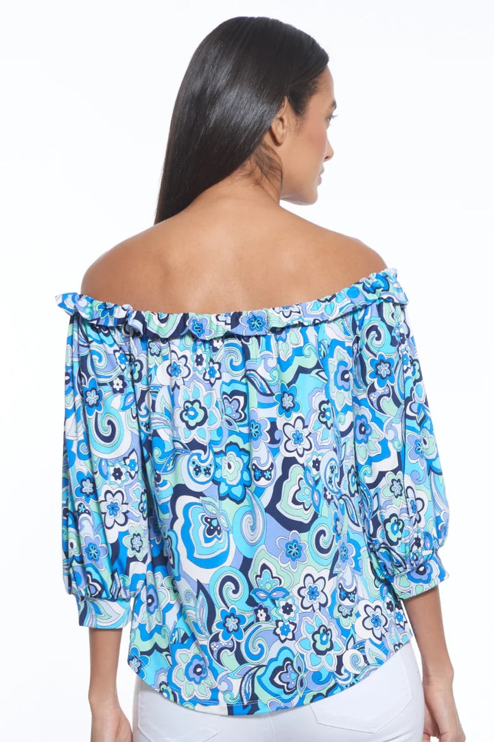 Wilson Ruffled Edge Off The Shoulder Luxe Top