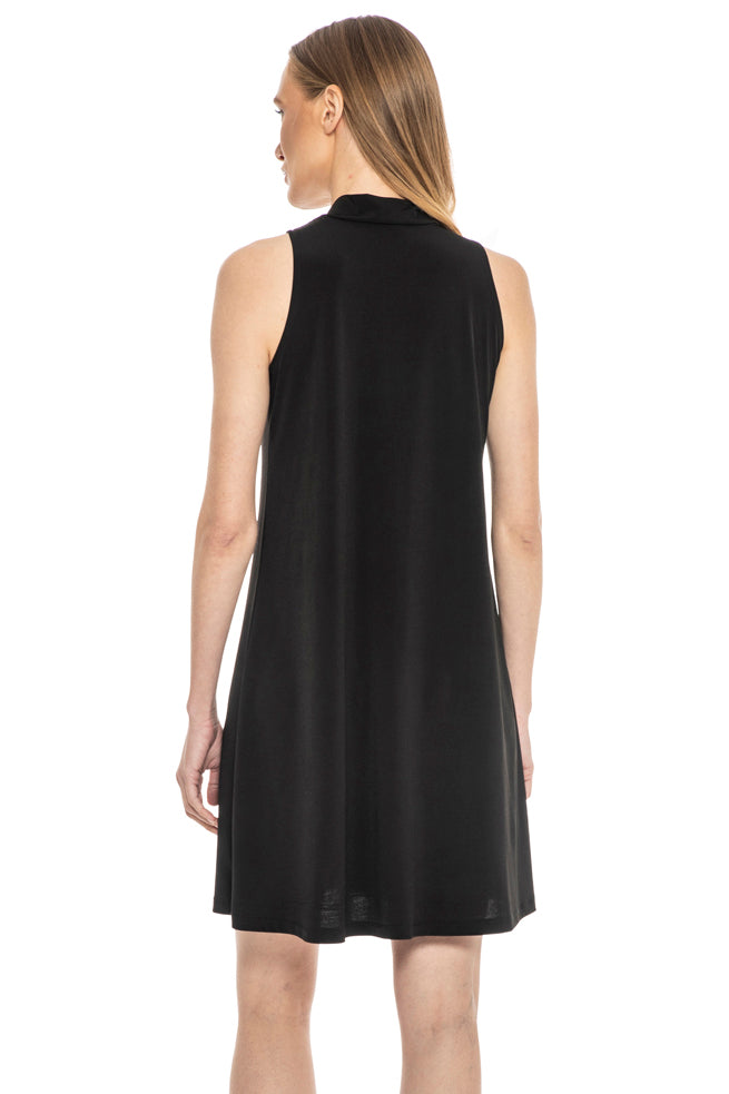 West Sleeveless Mock Neck Dress
