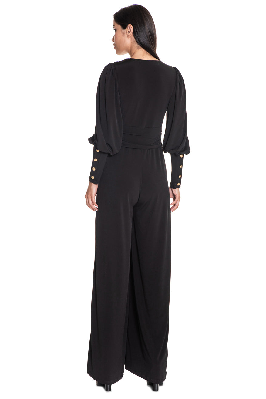 Carrie Signature V-Neck Wide Leg Jumpsuit