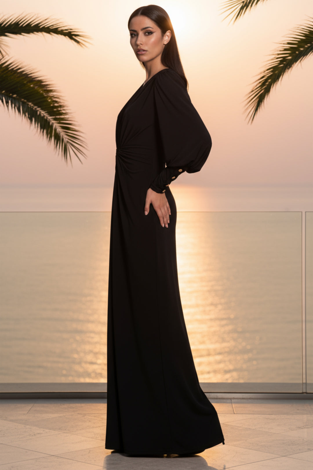 Carrie Signature V-Neck Wide Leg Jumpsuit