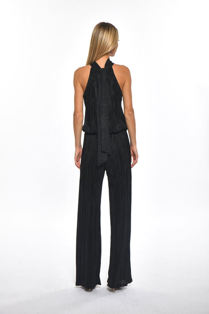 Holly Jumpsuit Black Plisse