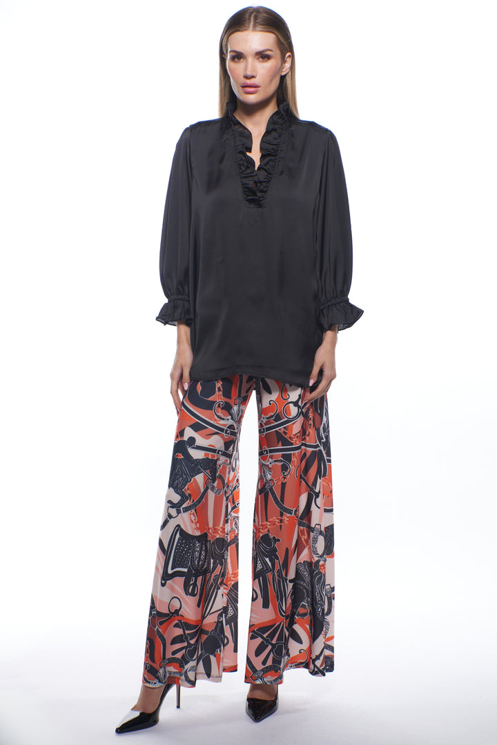 Tara Wide Leg Luxury Pants