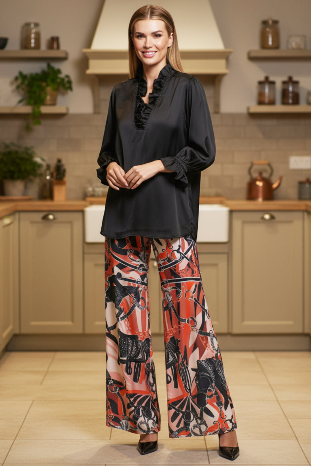 Tara Wide Leg Luxury Pants