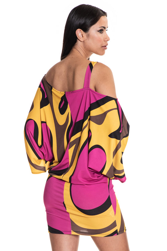 Cheryl Asymmetric Sifi Mini Dress