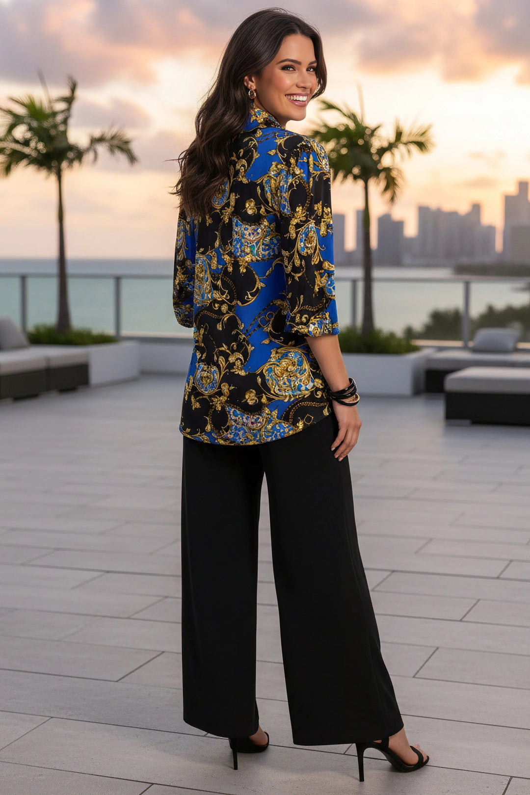 Heidi Button Down Puff Sleeve Blouse