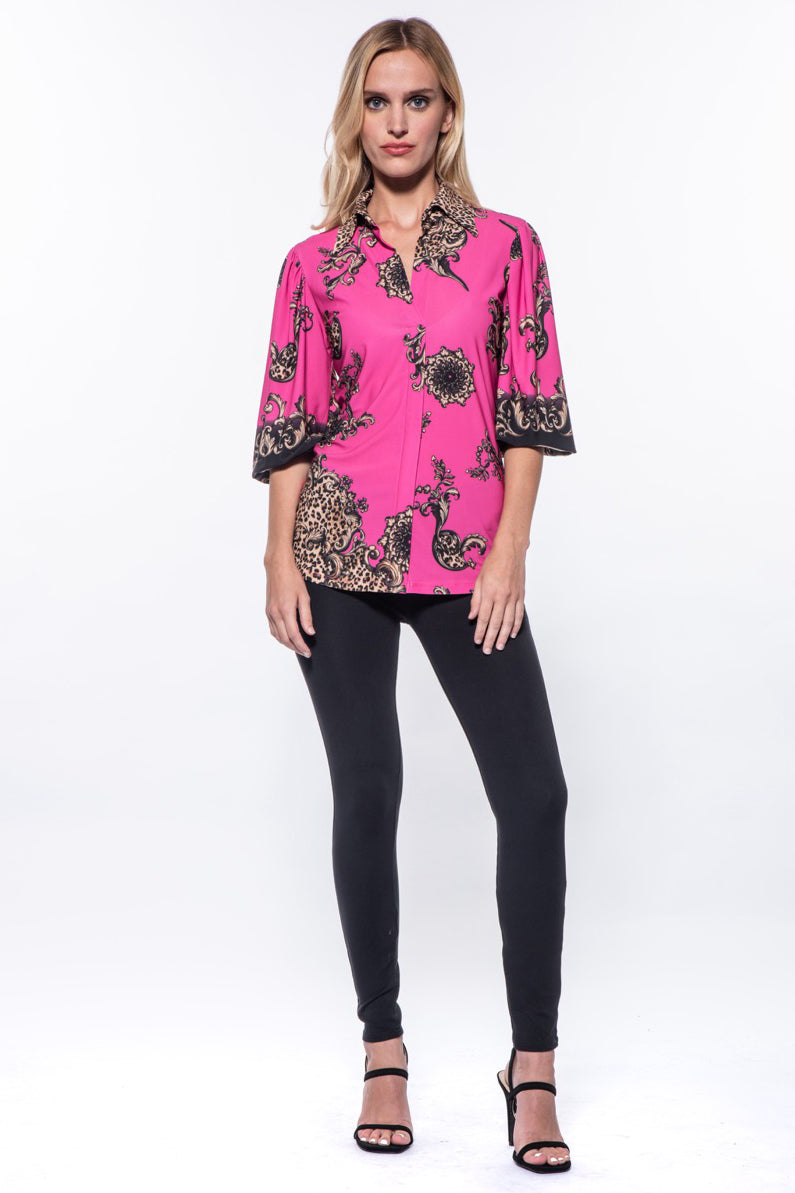 Heidi Button Down Top Puff Sleeve Top