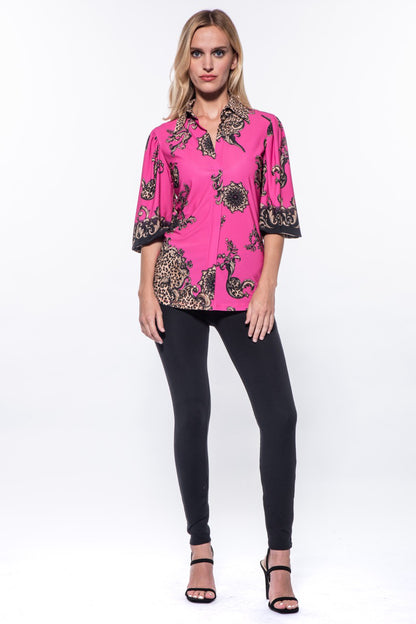 Heidi Button Down Top Puff Sleeve Top