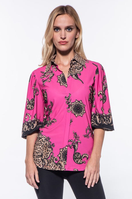 Heidi Button Down Top Puff Sleeve Top