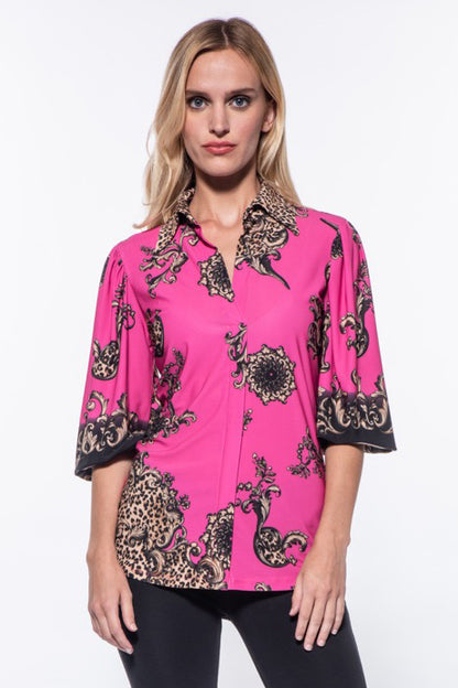 Heidi Button Down Top Puff Sleeve Top
