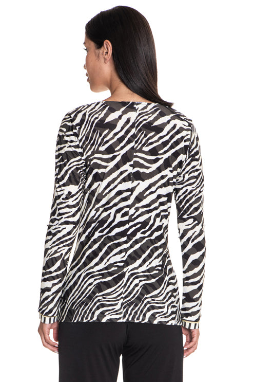 Bobby Wide V Neck Long Sleeve Top