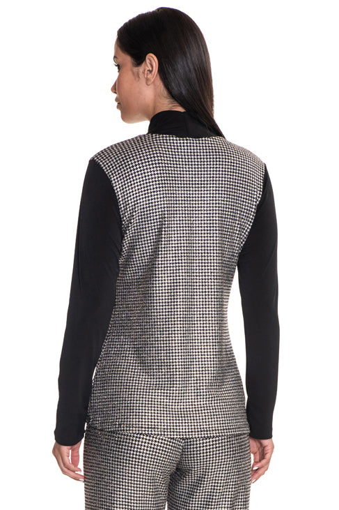 Molly Liquid Silver Fitted Long Sleeve Top