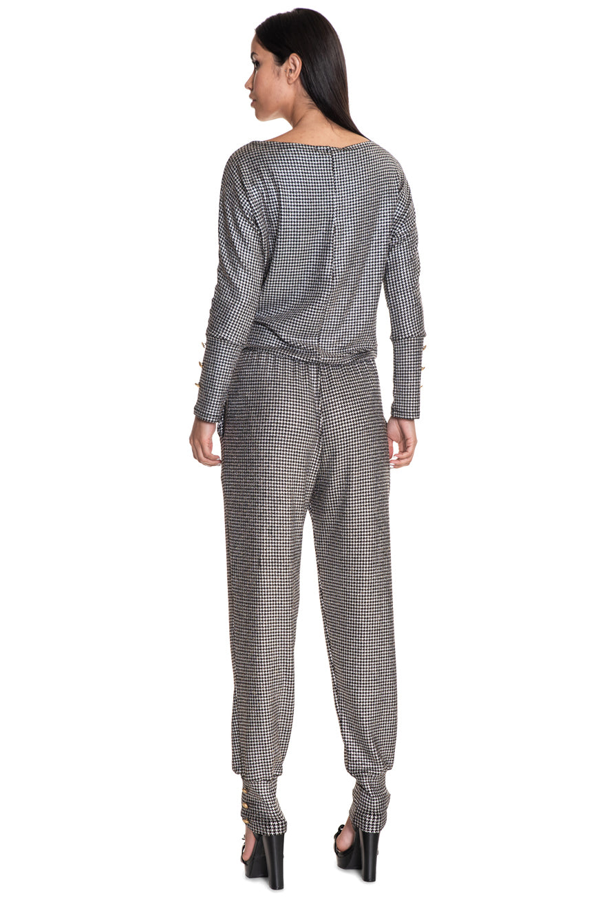 Jeff Draped Neck Liquid Silver Jumpsuit