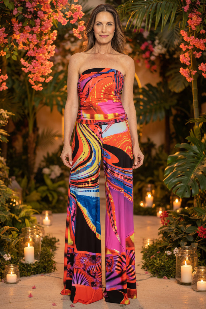 Chris Strapless Wide Leg Jumpsuit