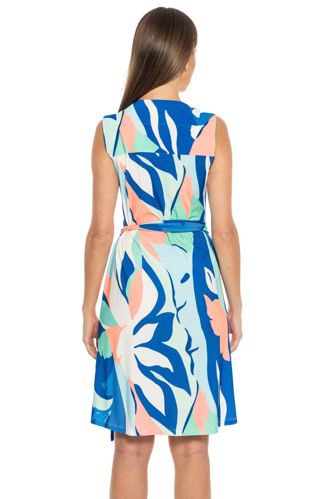 Mollie Sleeveless V Neck Mini Dress