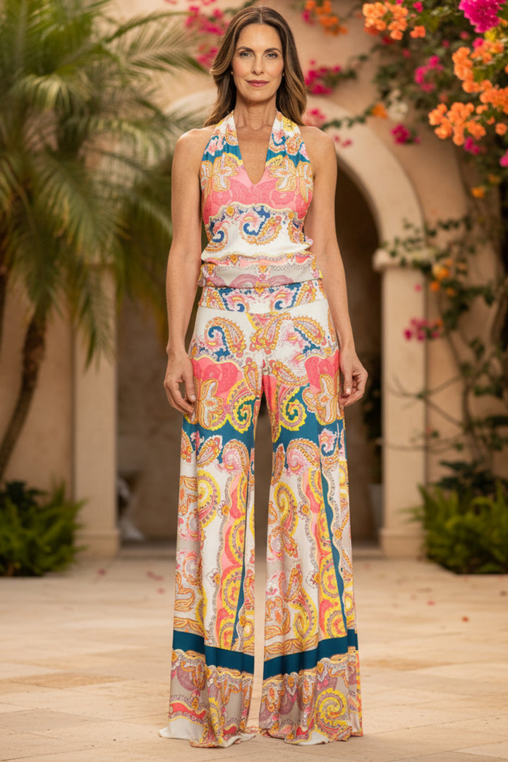 Andy Wide Leg V Neck Jumpsuit