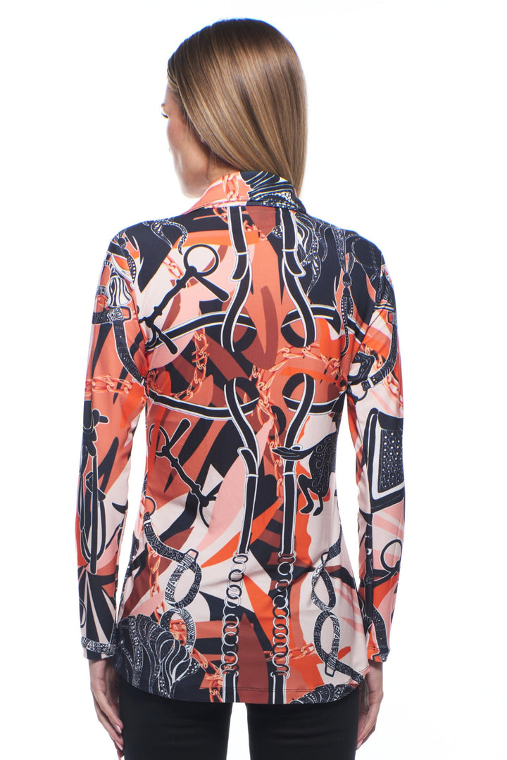 Anderson Collared V-Neck Statement Top