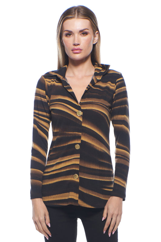 Anderson Collared V-Neck Drift Top