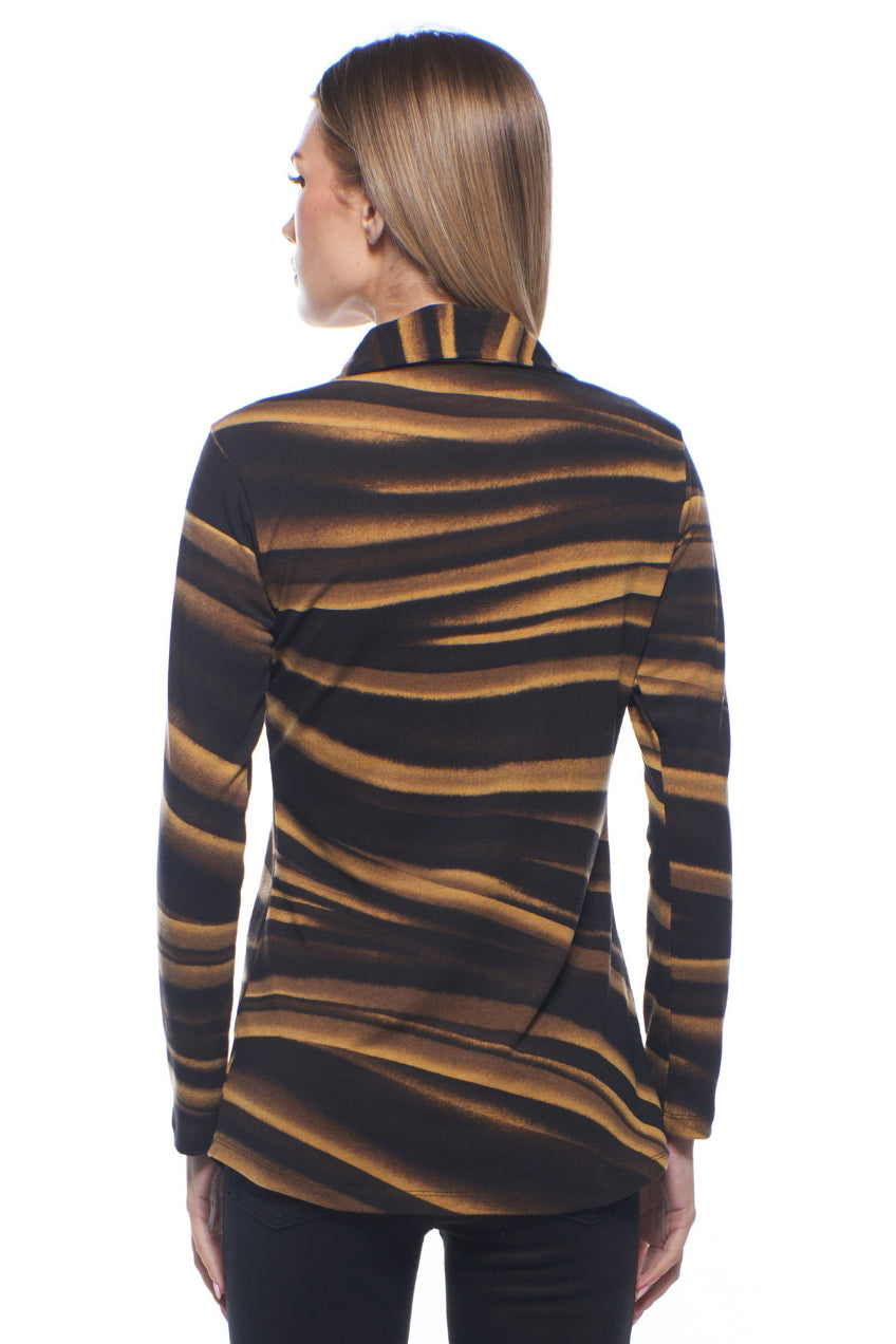 Anderson Collared V-Neck Drift Top