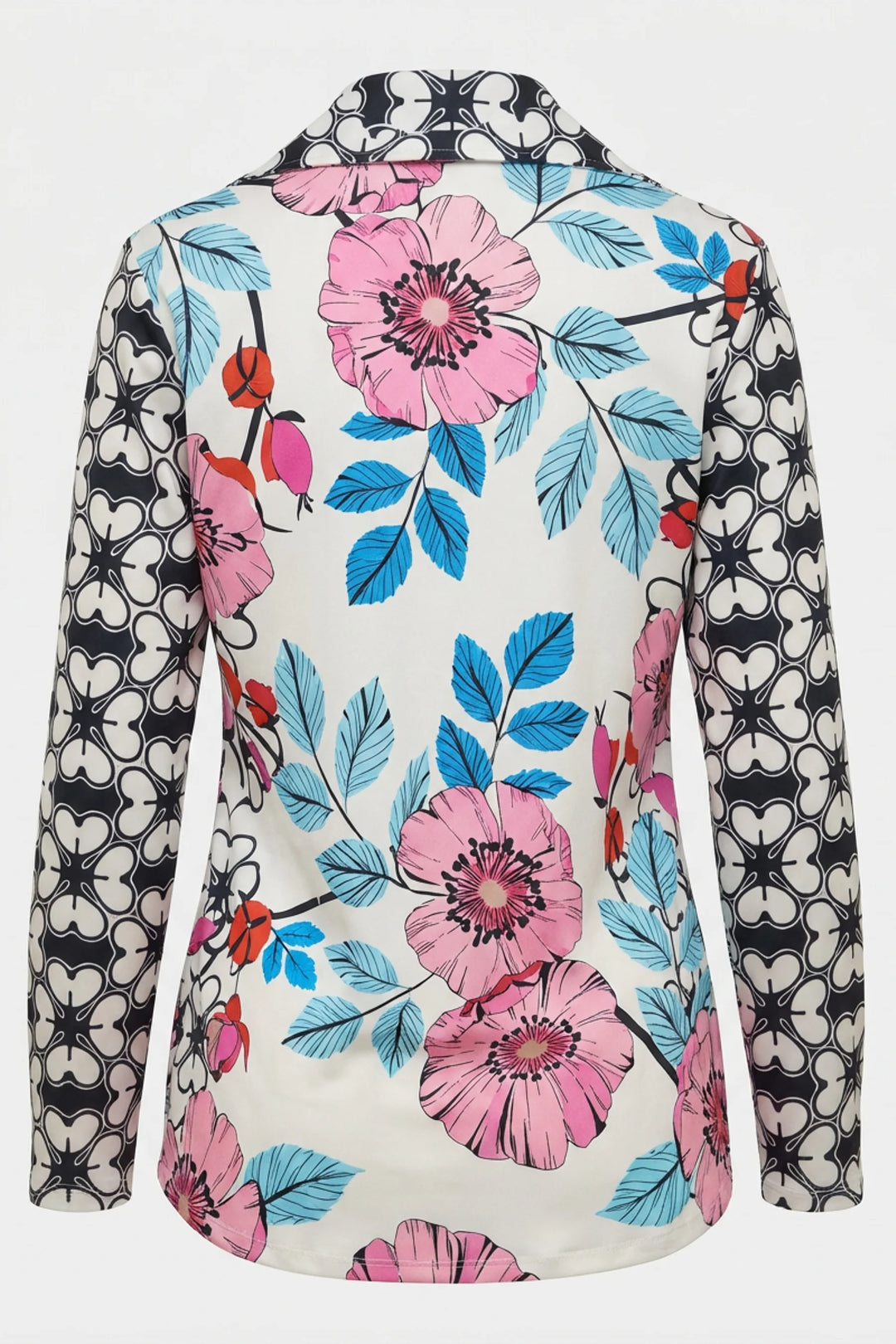 Anderson Collared V-Neck Statement Top