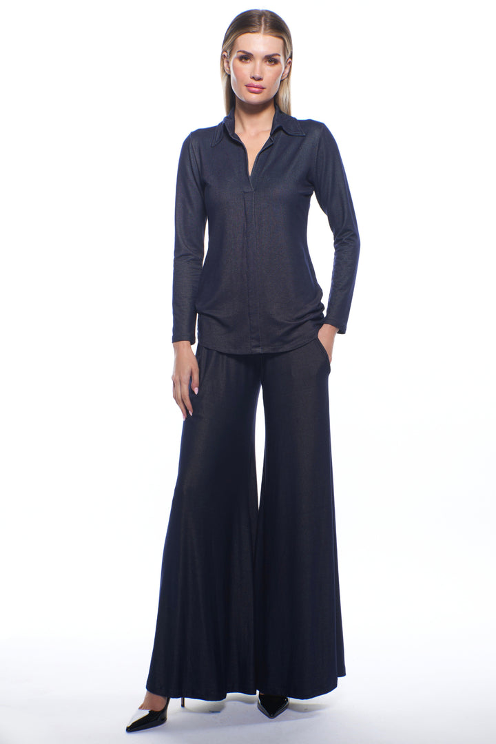 Anderson Collared V-Neck Top