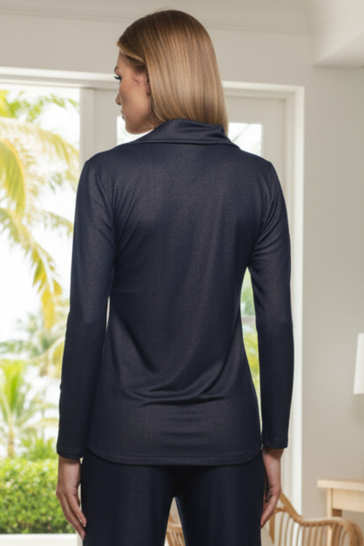 Anderson Collared V-Neck Top | Julian Chang