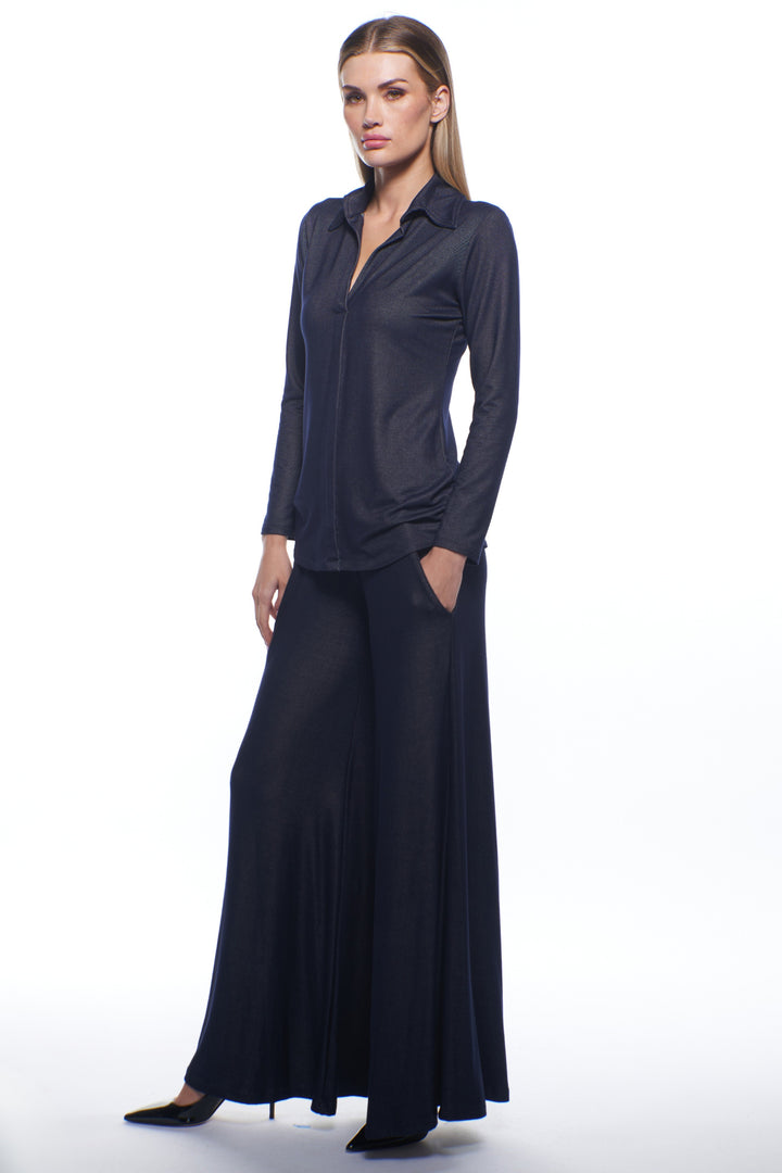 Anderson Collared V-Neck Top