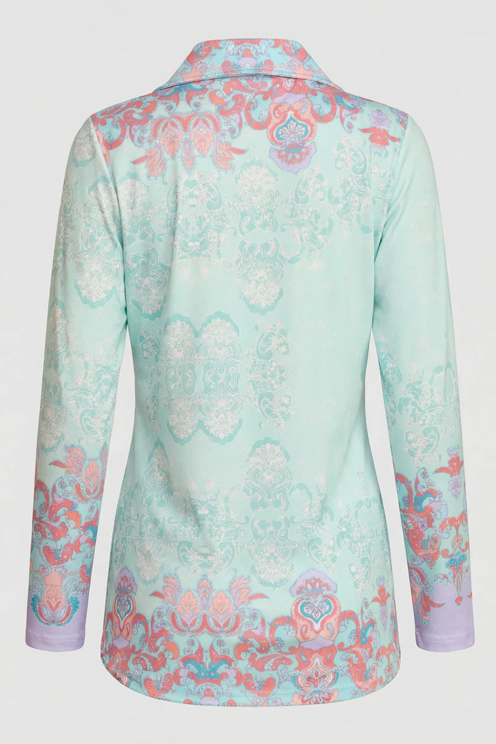 Anderson Collared V-Neck Statement Top
