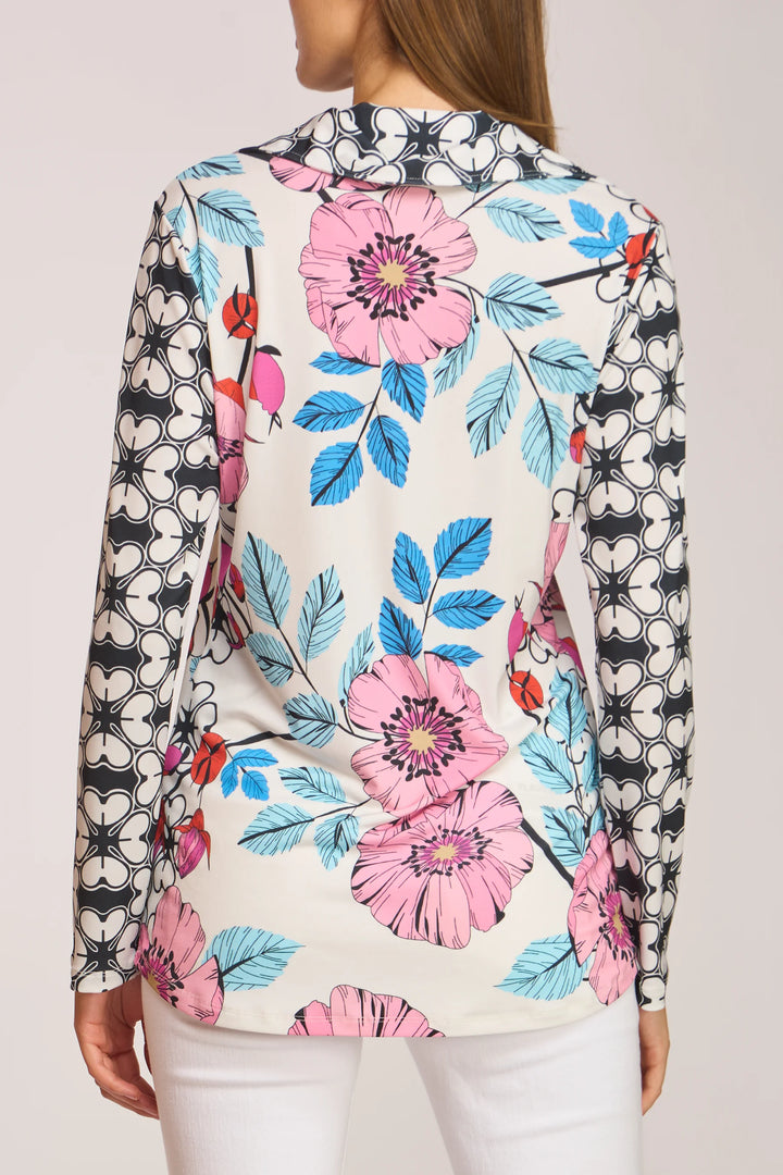 Anderson Collared V-Neck Statement Top