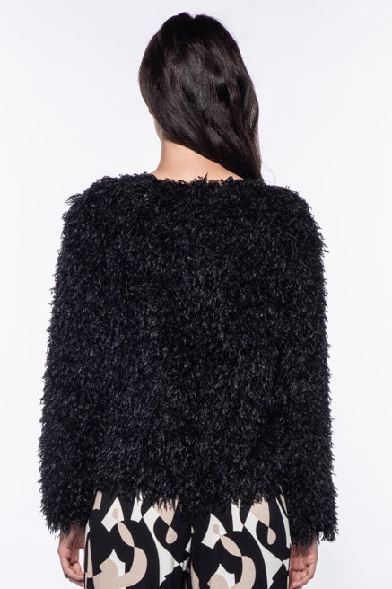 Tina Textured Cropped Bolero Jacket