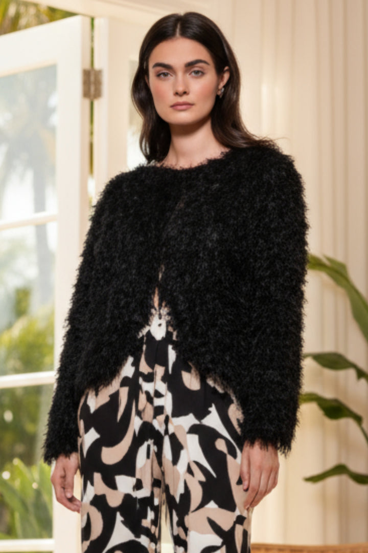 Tina Textured Cropped Bolero Jacket