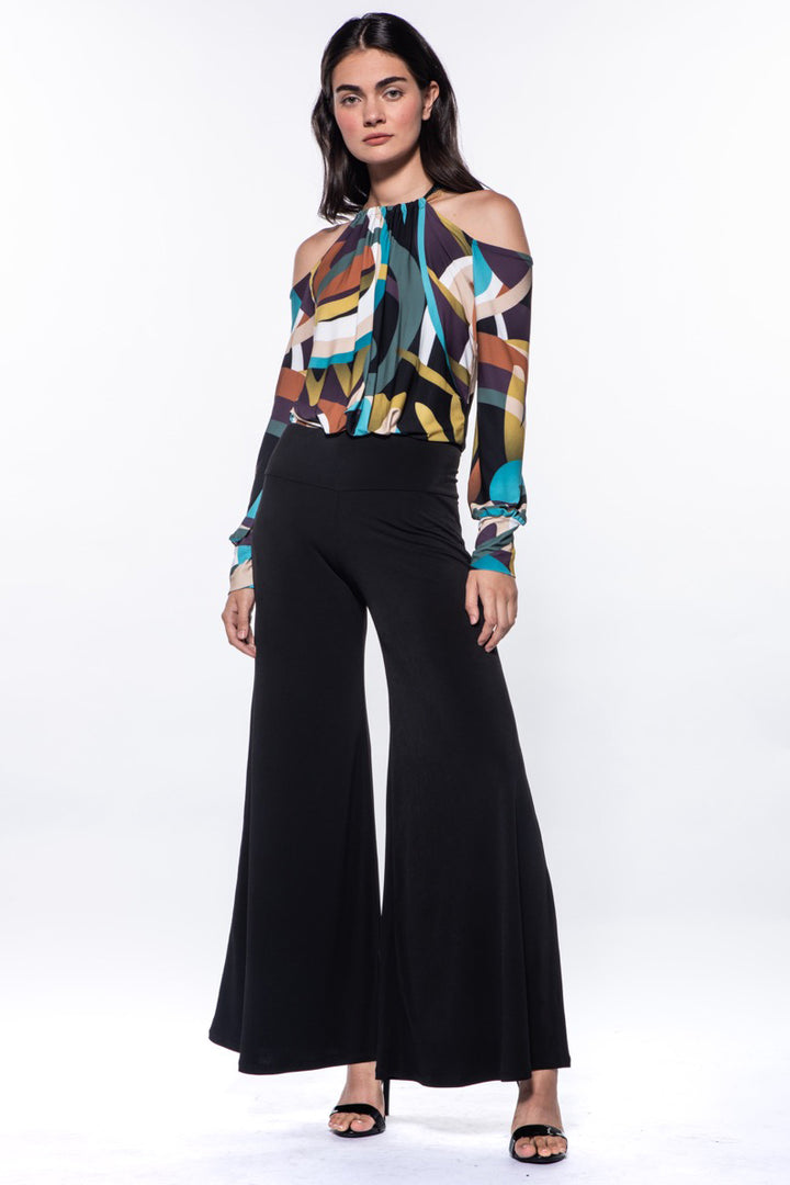 Tania Cold-Shoulder Wide Leg Jumpsuit
