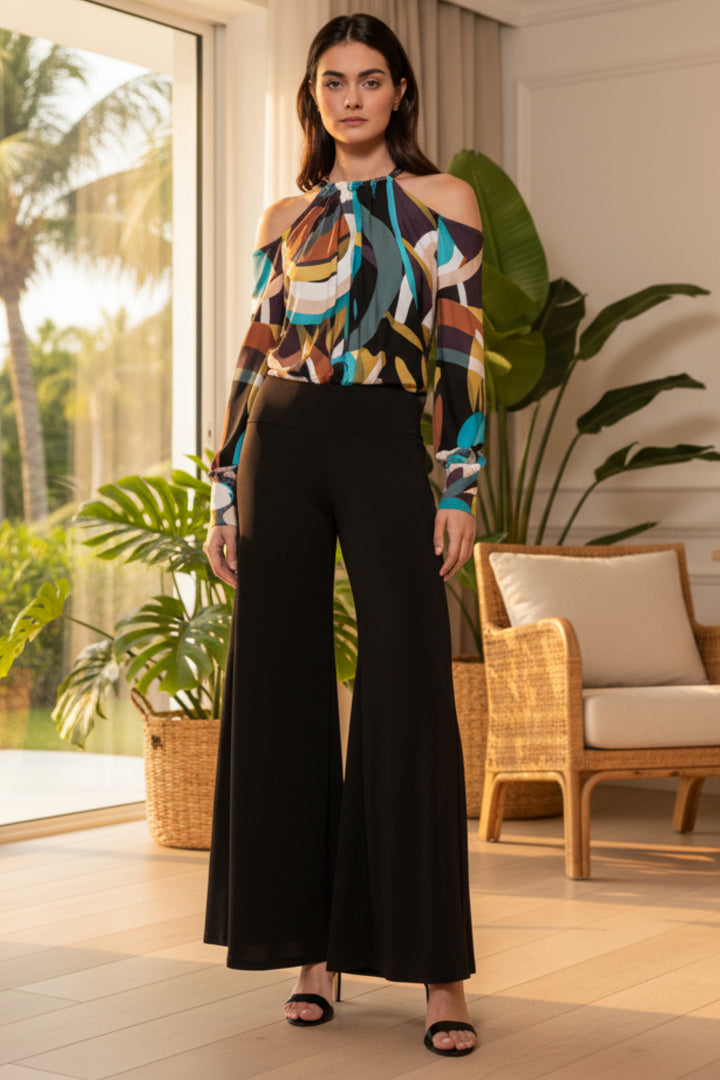 Tania Cold-Shoulder Wide Leg Jumpsuit