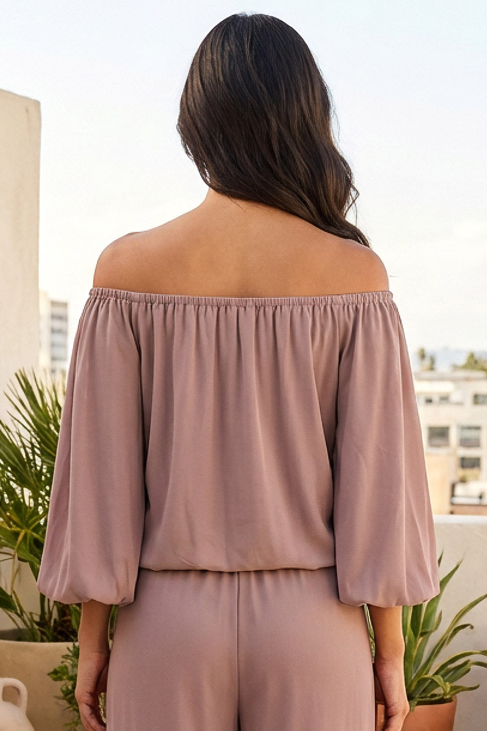 Luna Off the Shoulder Tie Hem Top