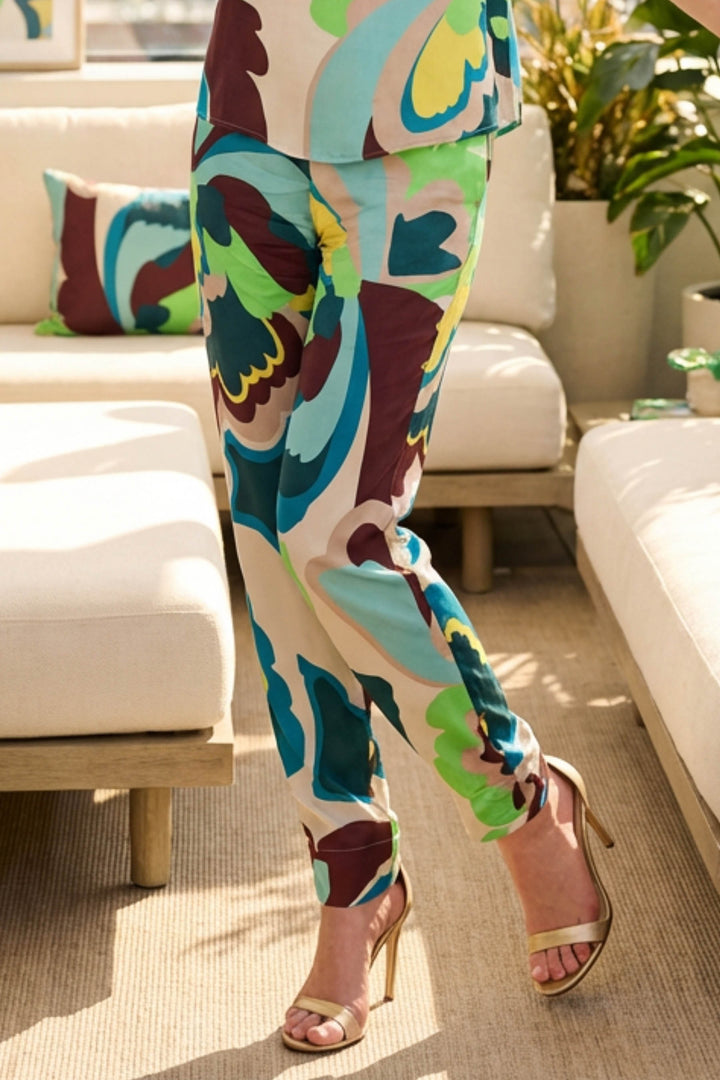 Side angle showing Adore print color mix and silhouette