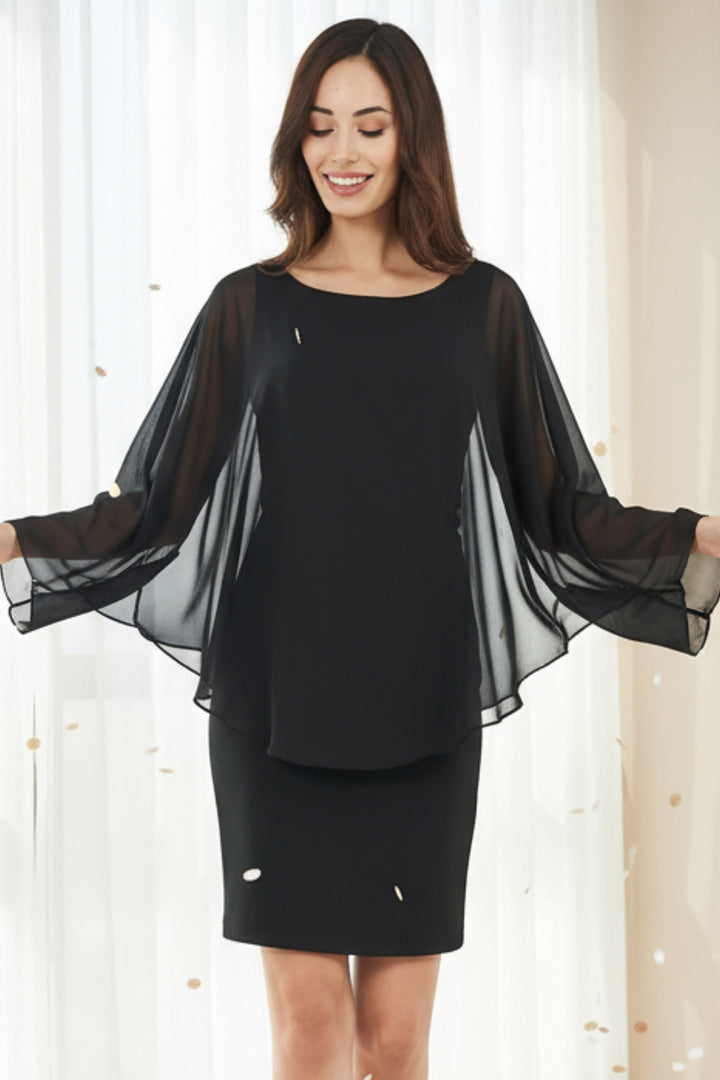 Claire Sheer Overlay Mini Dress | Julian Chang