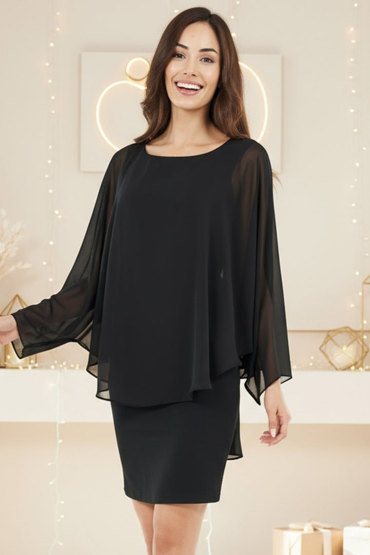 Claire Sheer Overlay Mini Dress | Julian Chang