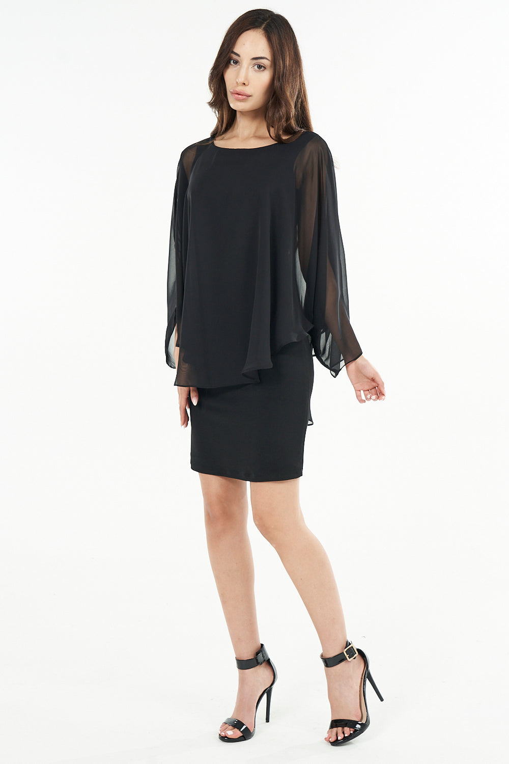 Claire Sheer Overlay Mini Dress