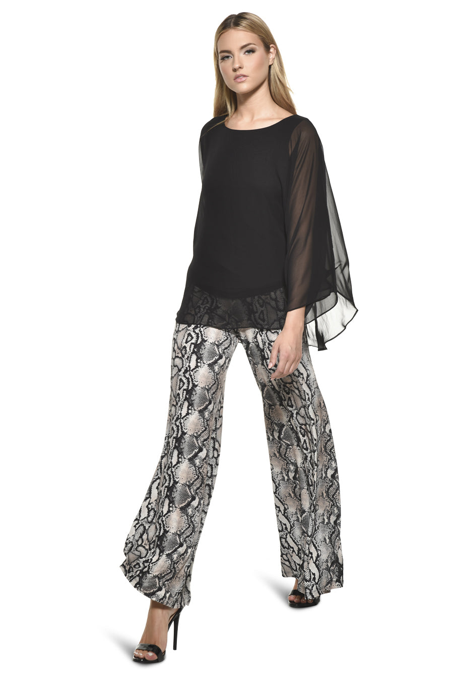 Clair Sheer Layered Chiffon Top