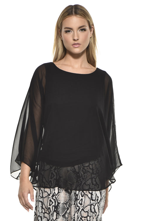 Clair Sheer Layered Chiffon Top