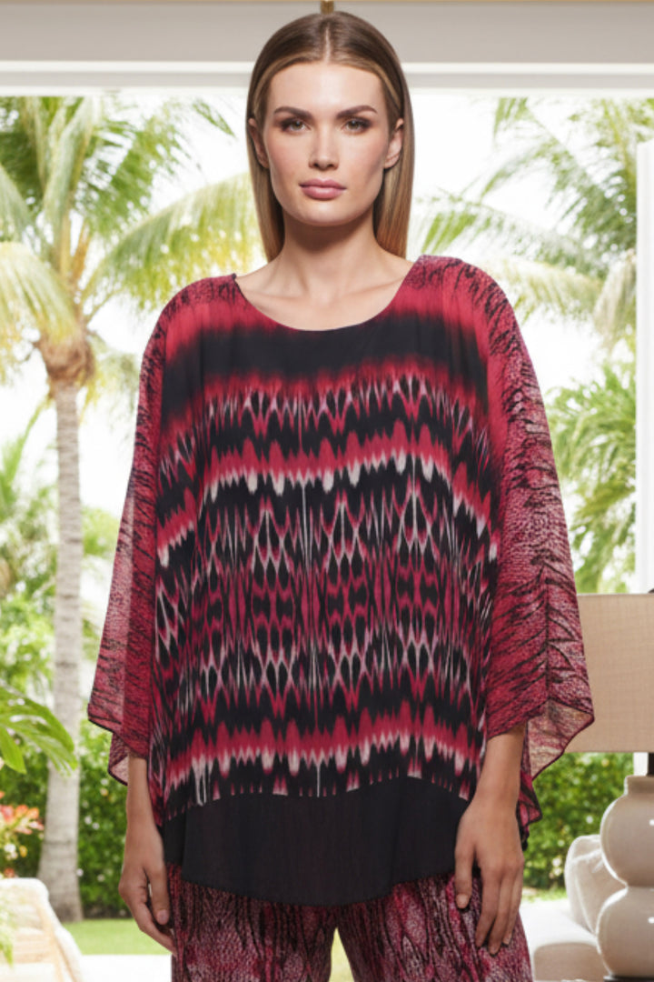 Clair Sheer Layered Reversible Purina Top | Julian Chang