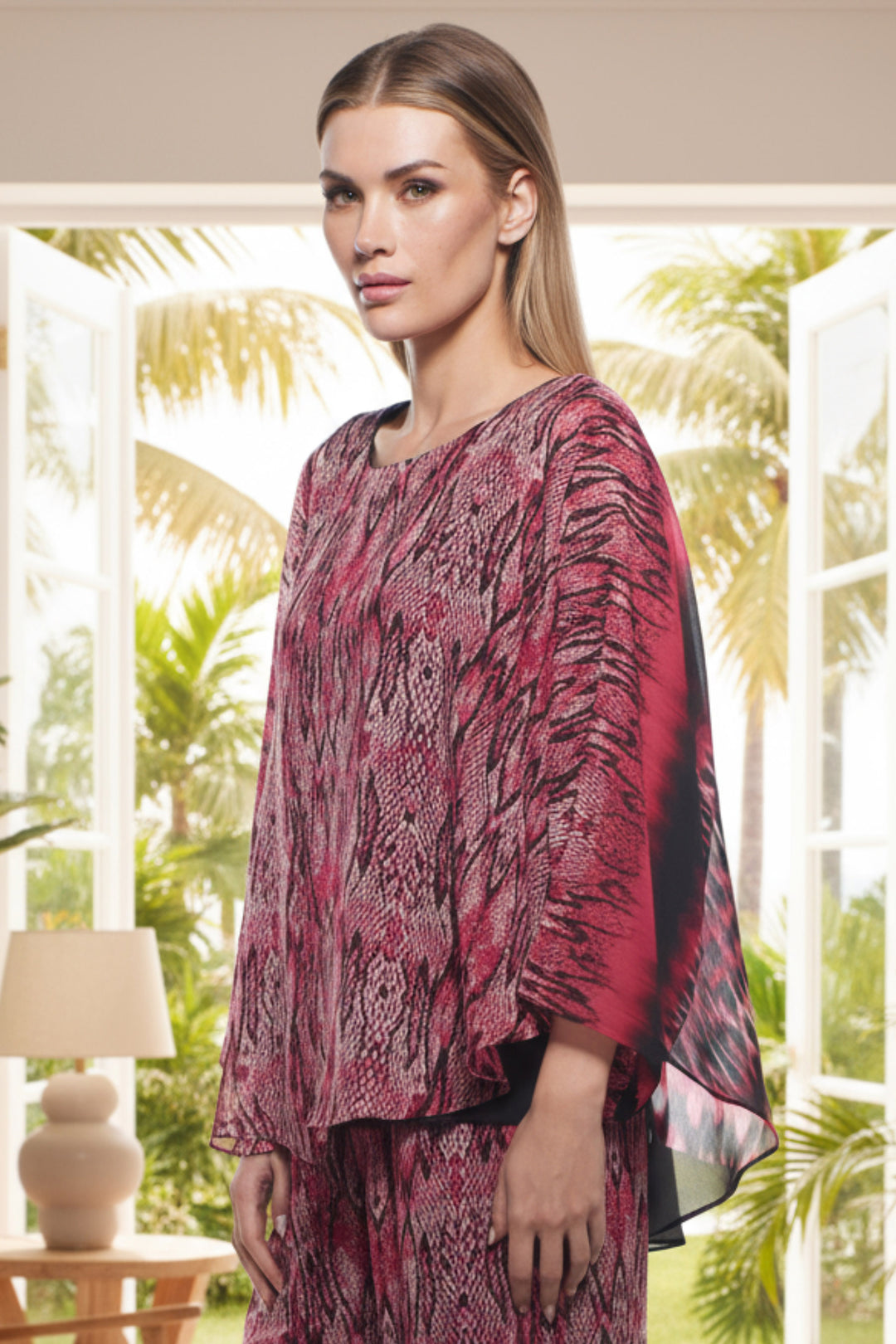 Clair Sheer Layered Reversible Purina Top | Julian Chang