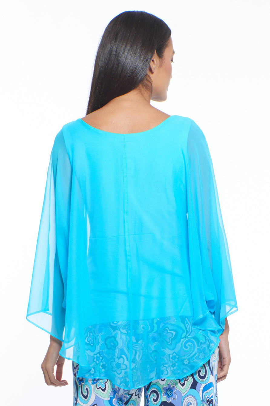 Clair Sheer Layered Chiffon Top