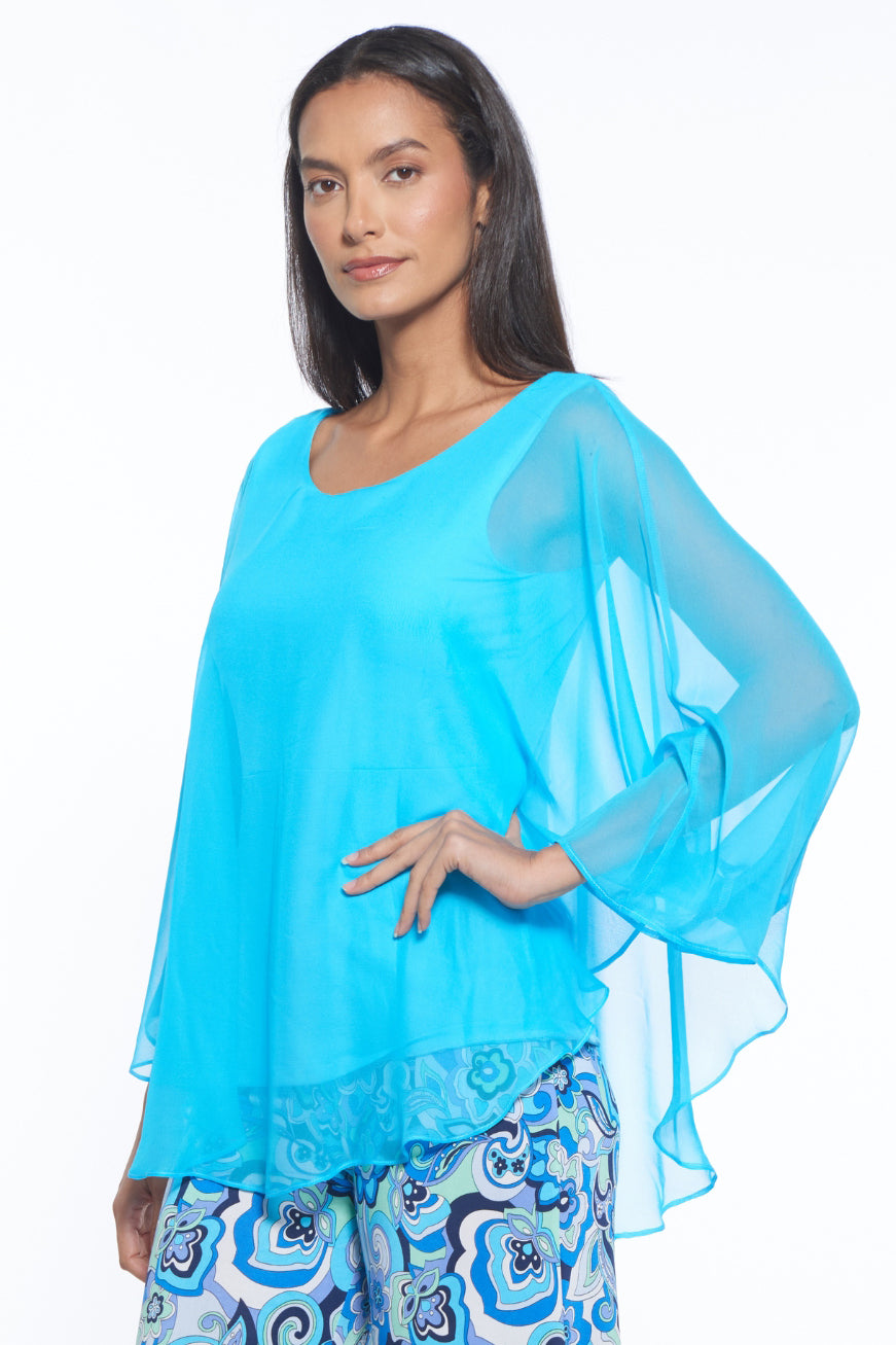 Clair Sheer Layered Chiffon Top