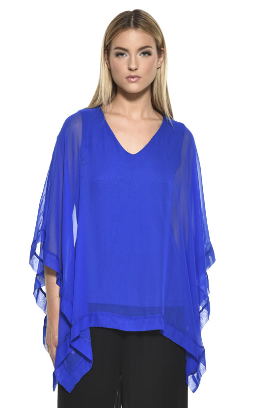 Penelope Sheer Asymmetrical Caftan Top