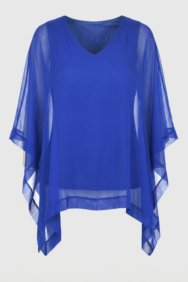 Penelope Sheer Asymmetrical Caftan Top