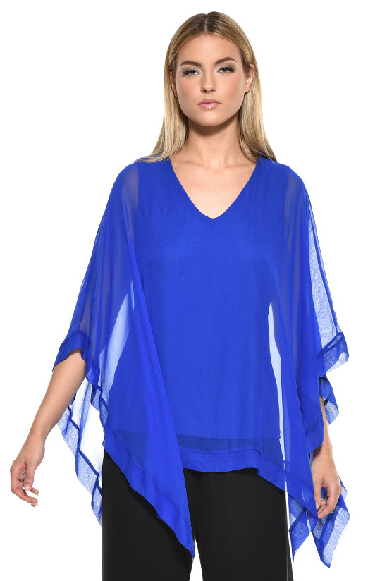 Penelope Sheer Asymmetrical Caftan Top