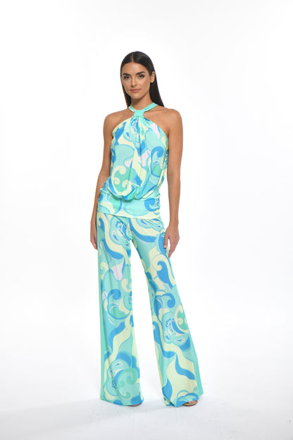 Fran Top - Blue Swirl